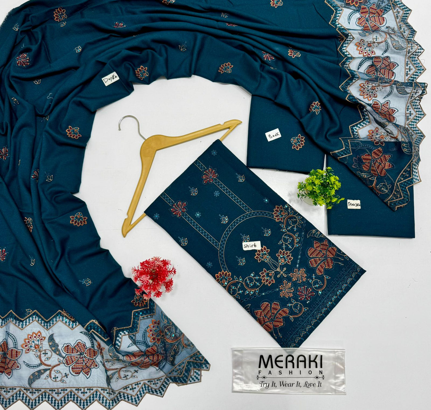 Meraki Fashion Vol 424 Chamki Peace wool (4 Suits) A