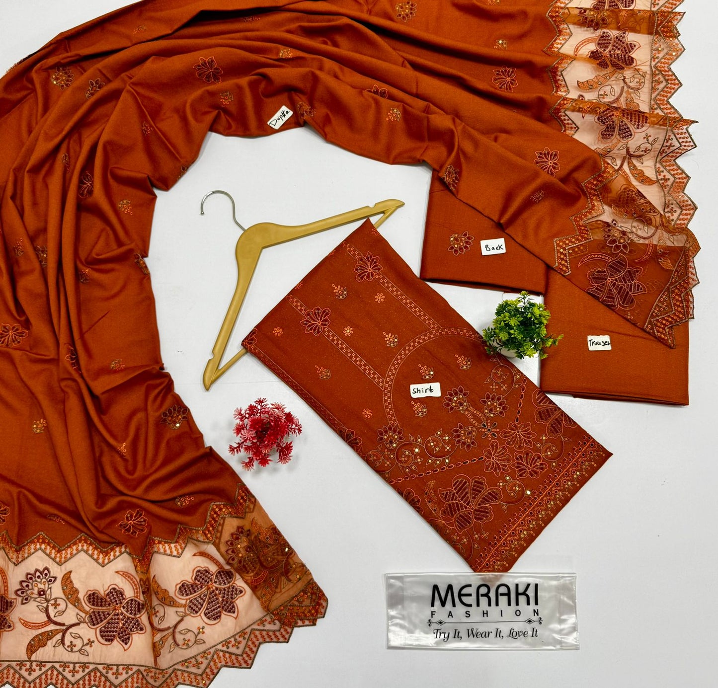 Meraki Fashion Vol 424 Chamki Peace wool (4 Suits) B