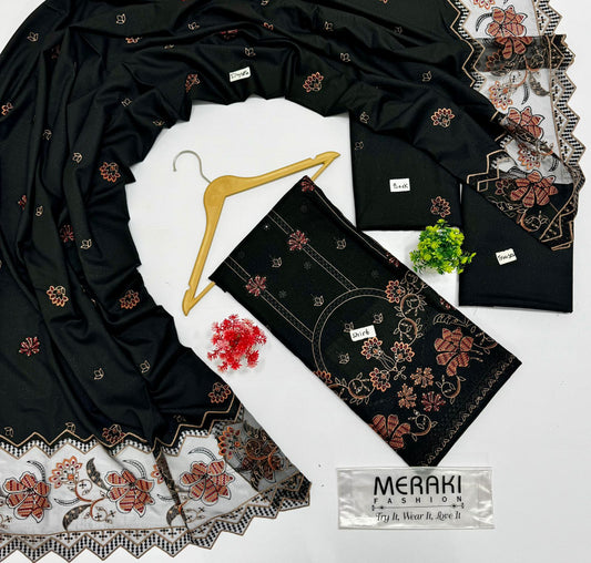 Meraki Fashion Vol 424 Chamki Peace wool (8 Suits)