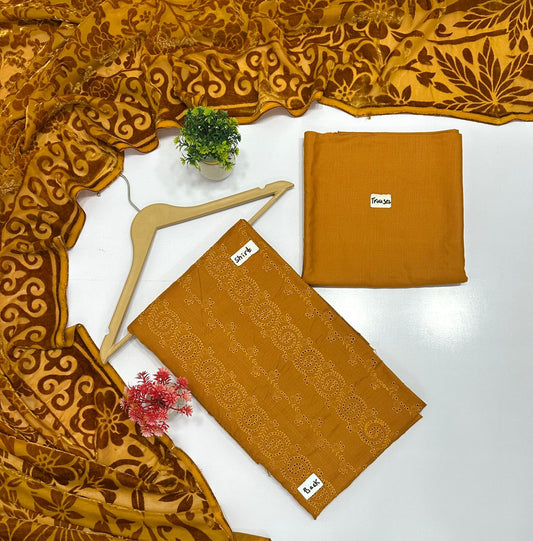 Johra Chikan Kari Leather (4 Suits)A