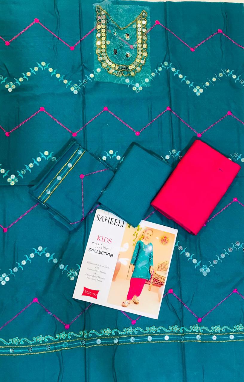 Saheeli Vol 7 Kid Collection Dhanak (5 Suits)A