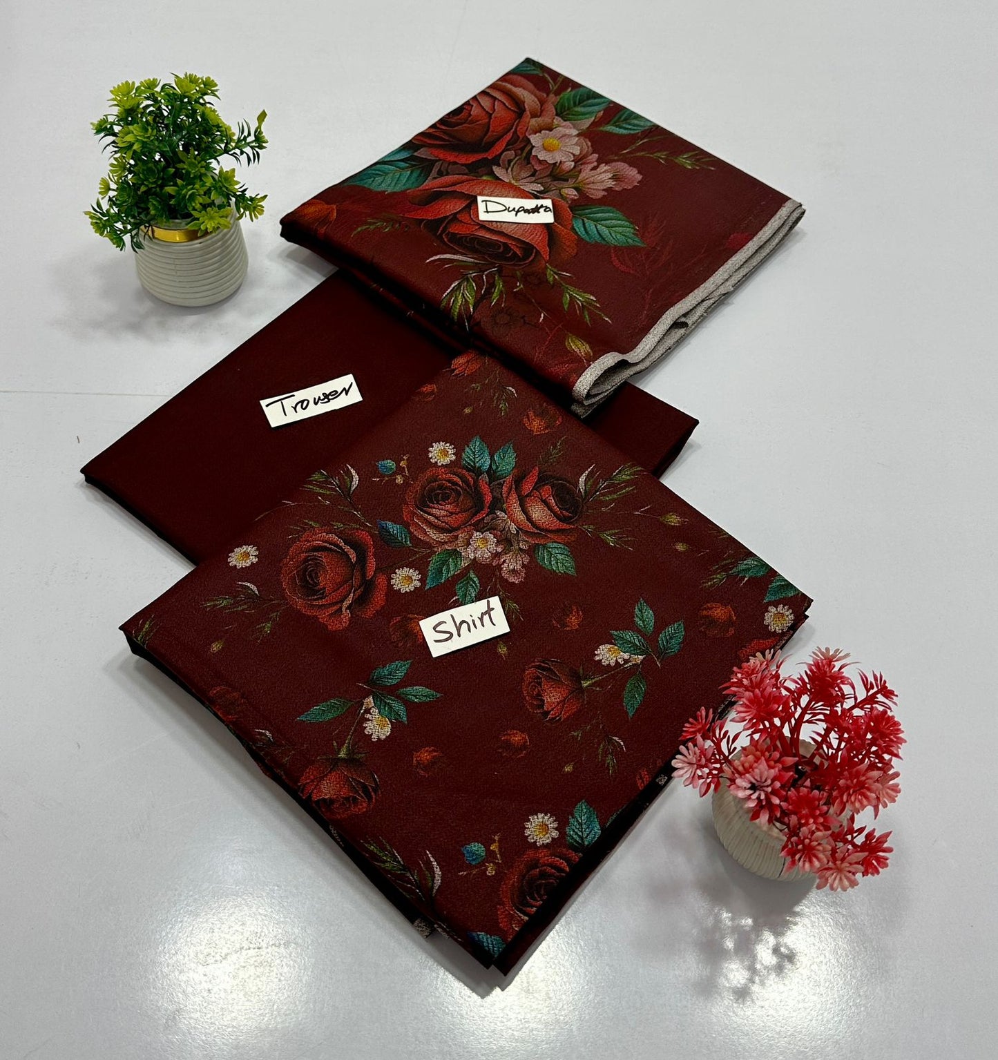 Peach Wool Charcal 3 Pc (8 Suits)