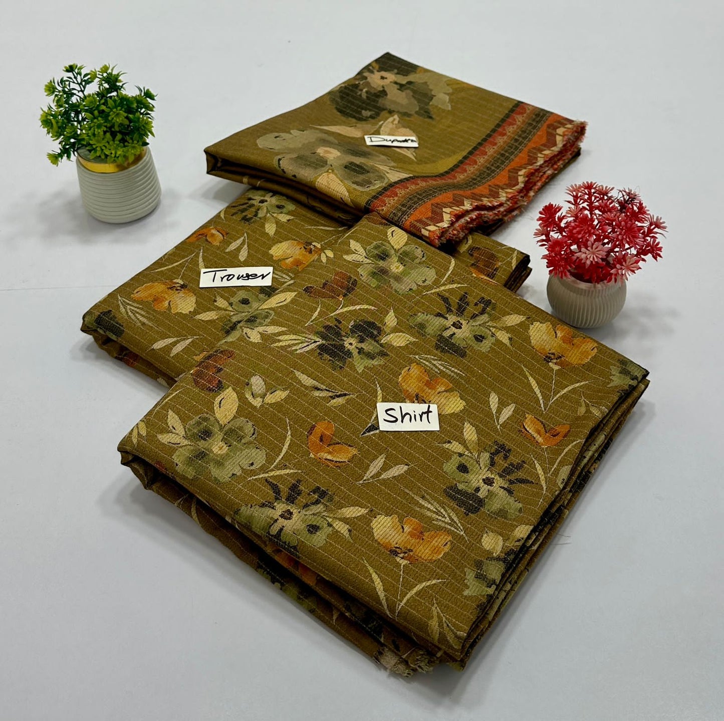 Original Brand Bin Saleen Chamki Peace Peach Dhanak 3Pc ( 5  Suits)B