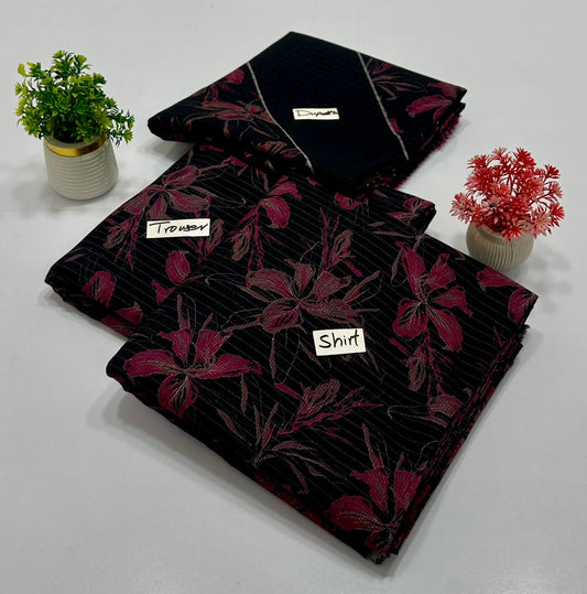 Original Brand Bin Saleen Chamki Peace Peach Dhanak 3Pc ( 5  Suits)A