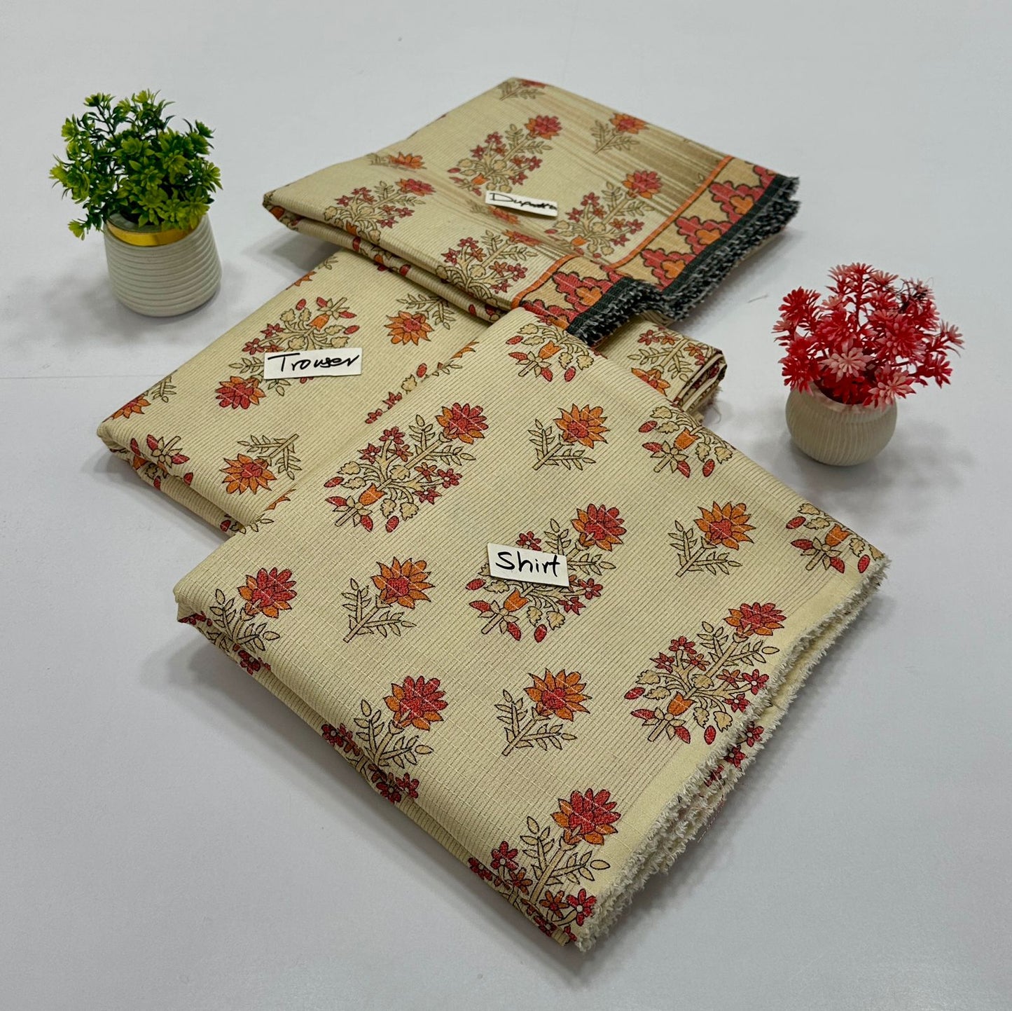 Original Brand Bin Saleen Chamki Peace Peach Dhanak 3Pc ( 10  Suits)