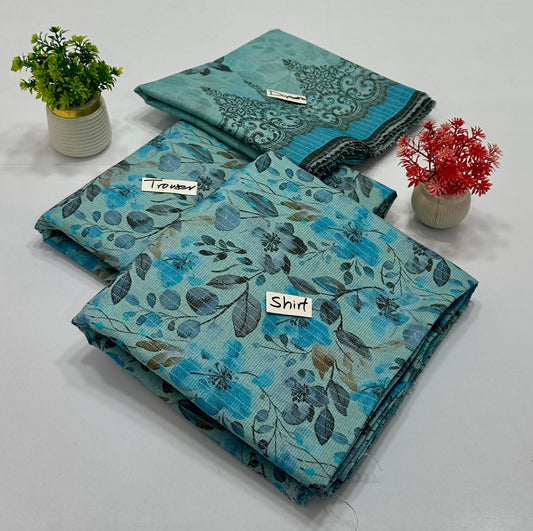 Original Brand Bin Saleen Chamki Peace Peach Dhanak 3Pc ( 10  Suits)