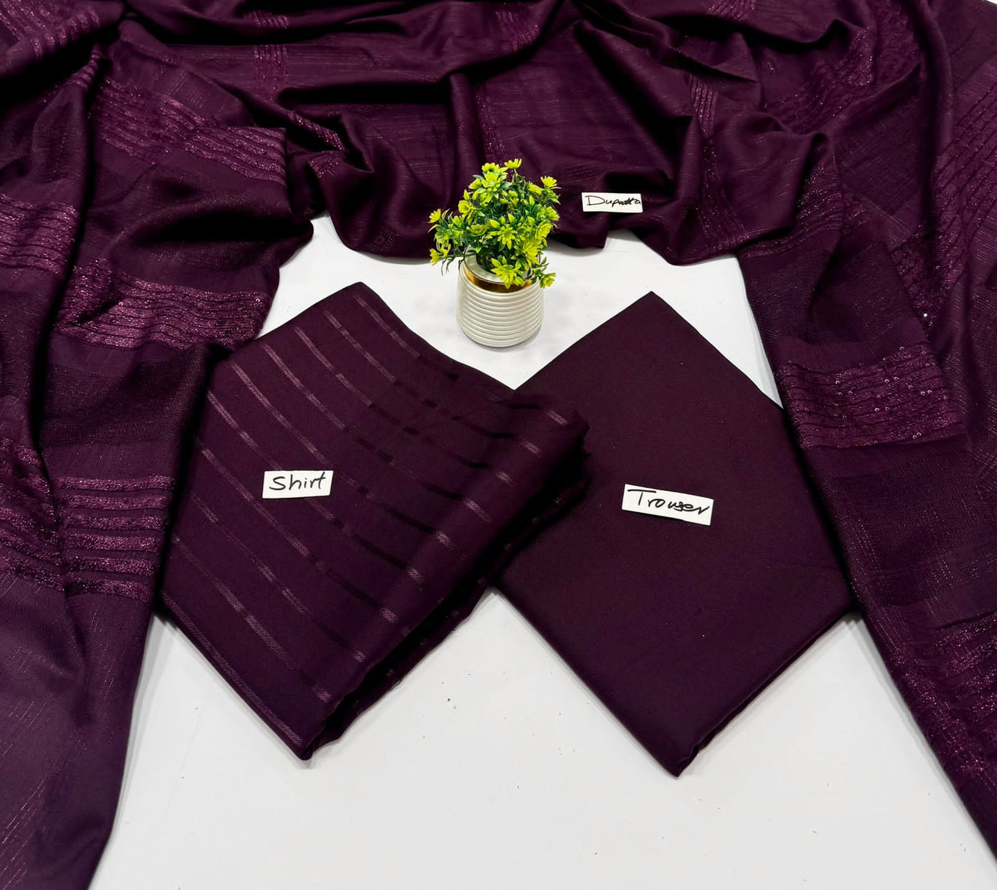 Meraki Fashion Vol 446 Ribben Peach Wool ( 8 Suits)