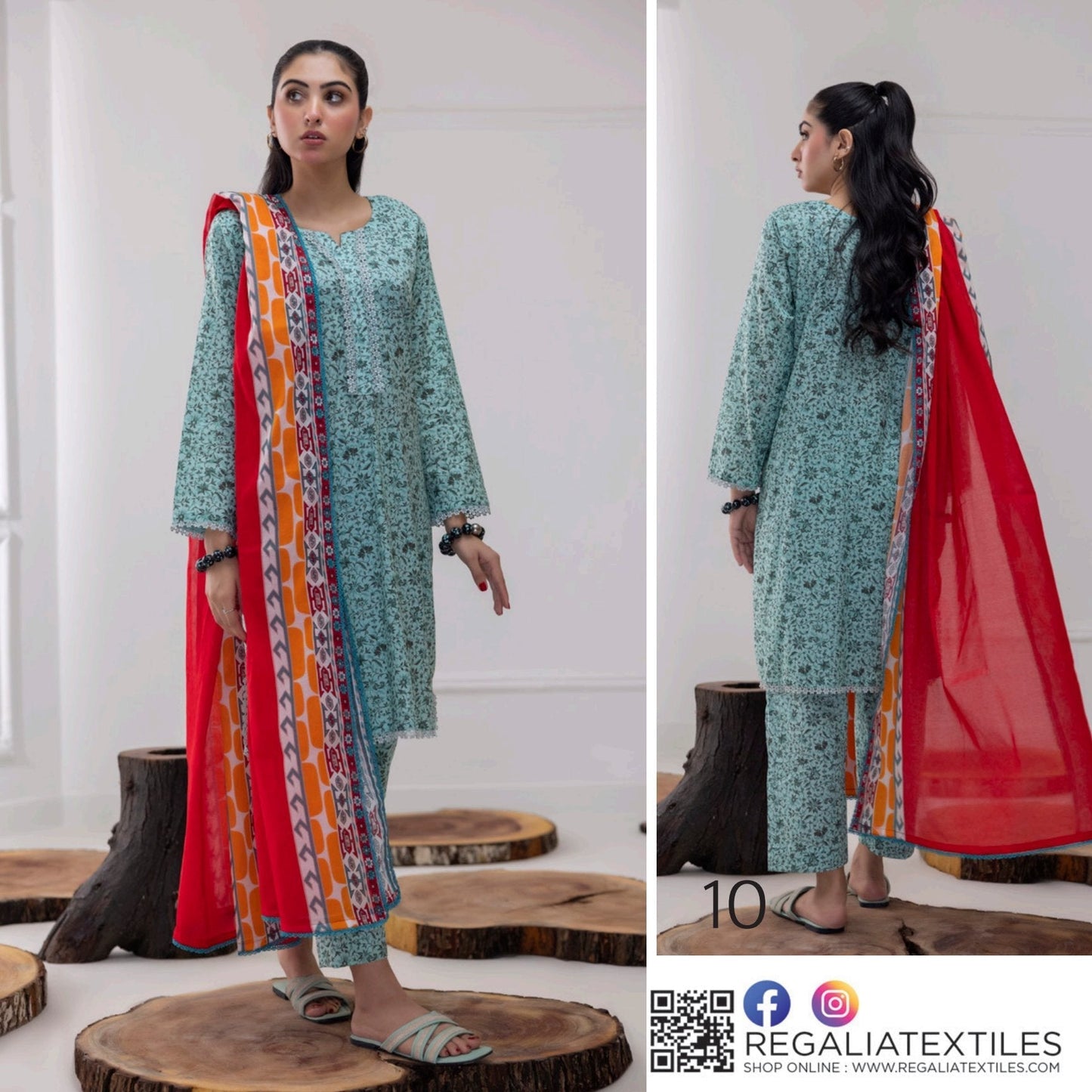 Identic Regalia All Over 3 Piece Digital Lawn ( Set -Pack of 5 Suits ) Category A Market Boy