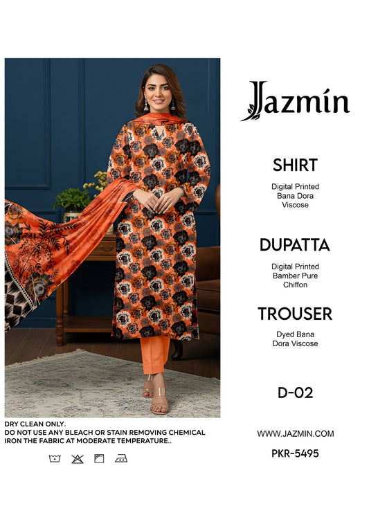 Jazmin Viscose Bana Dora 3 pc 10 suits