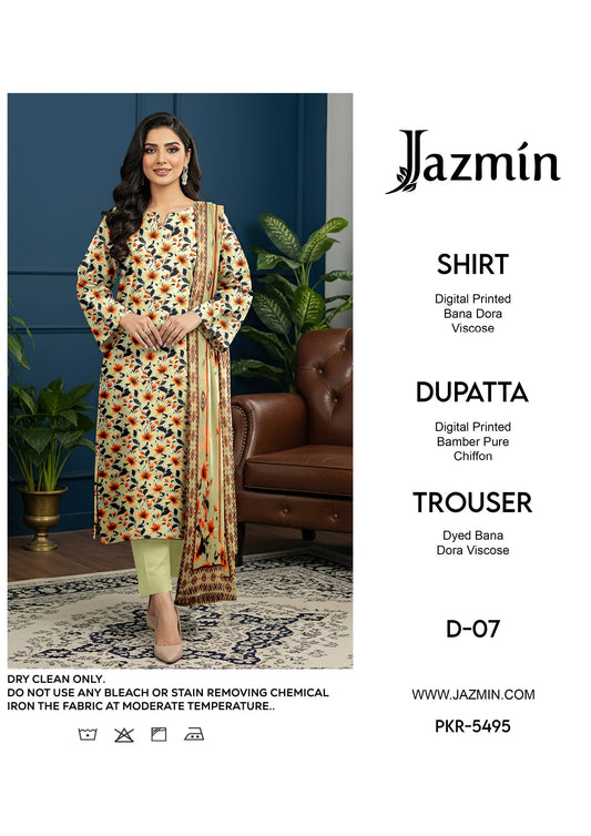 Jazmin Viscose Bana Dora 3 pc 5 suits A