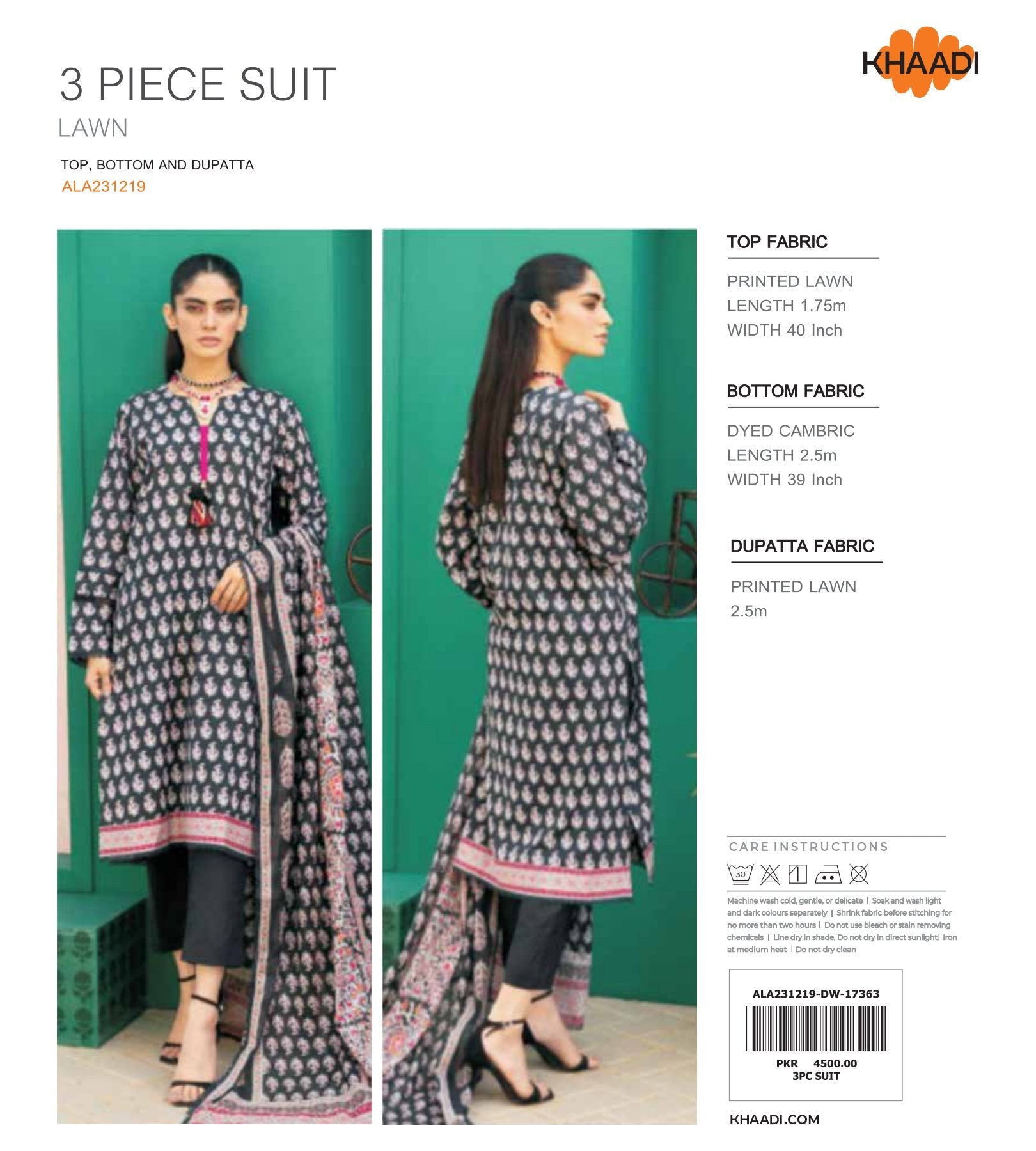 Khaadi Digital Printed Lawn 3-PC (Set -Pack Of 5 Suits ) Category A Market Boy