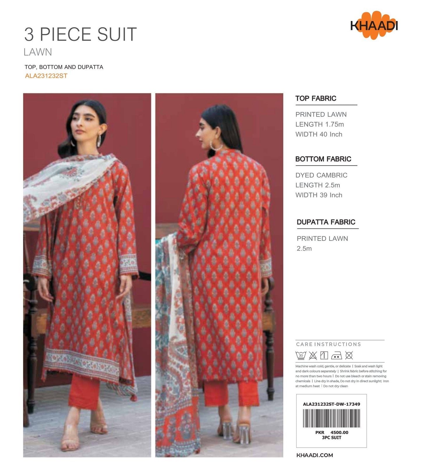 Khaadi Digital Printed Lawn 3-PC (Set -Pack Of 5 Suits ) Category A Market Boy