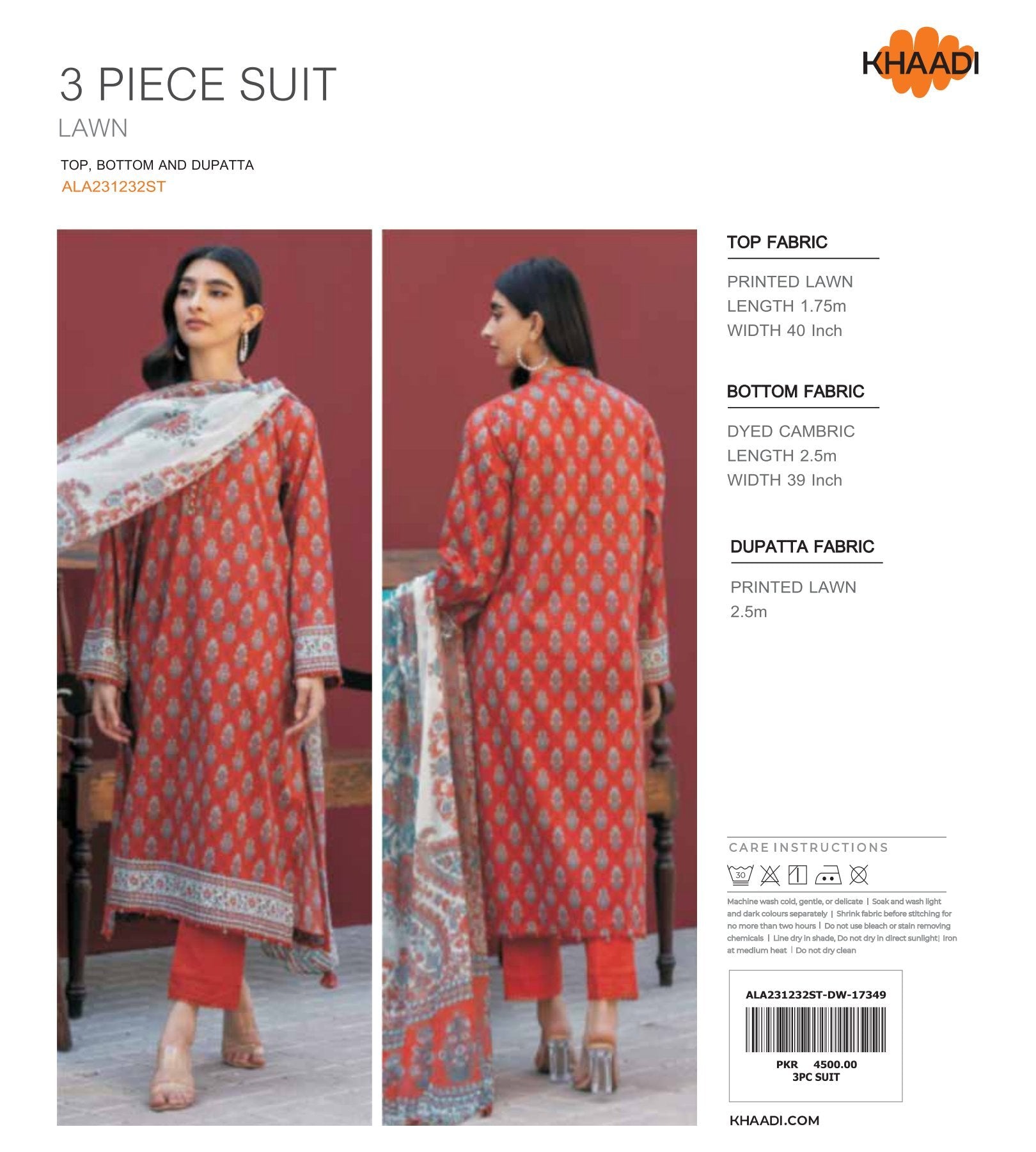 Khaadi Digital Printed Lawn 3-PC (Set -Pack Of 5 Suits ) Category A Market Boy