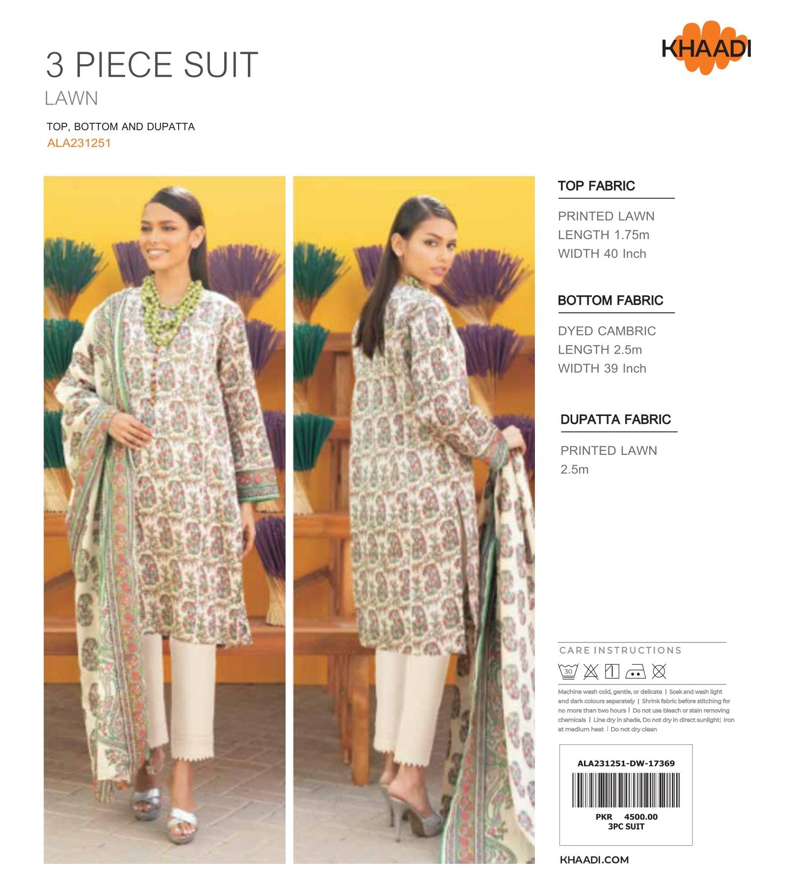 Khaadi Digital Printed Lawn 3-PC (Set -Pack Of 5 Suits ) Category A Market Boy