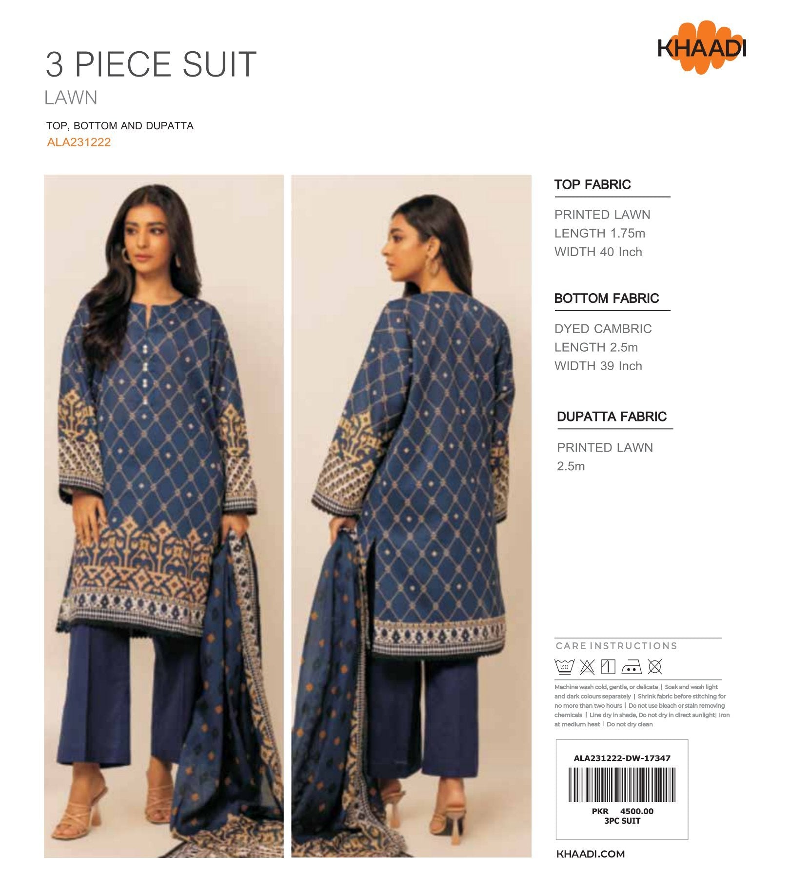 Khaadi Digital Printed Lawn 3-PC (Set -Pack Of 5 Suits ) Category B Market Boy