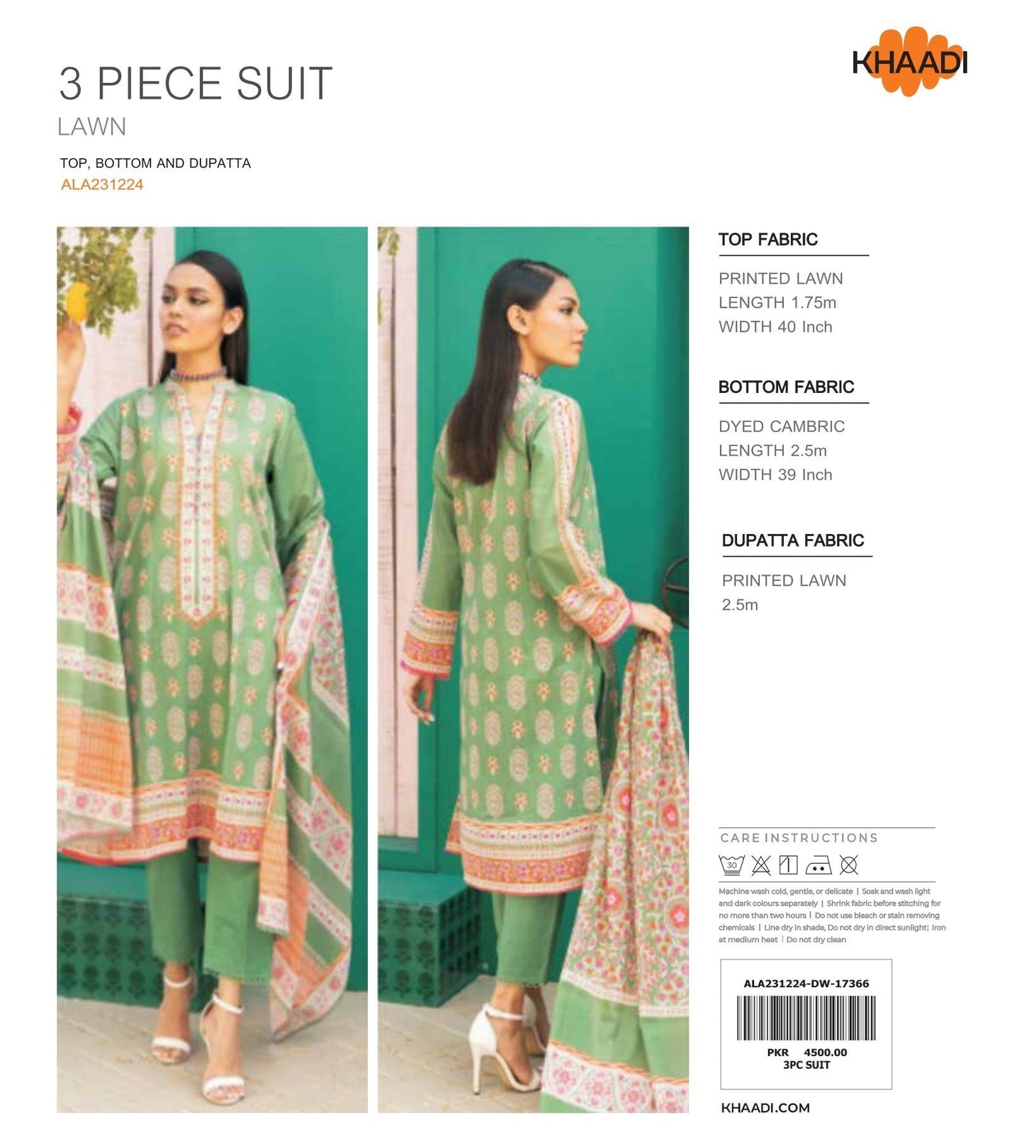 Khaadi Digital Printed Lawn 3-PC (Set -Pack Of 5 Suits ) Category B Market Boy