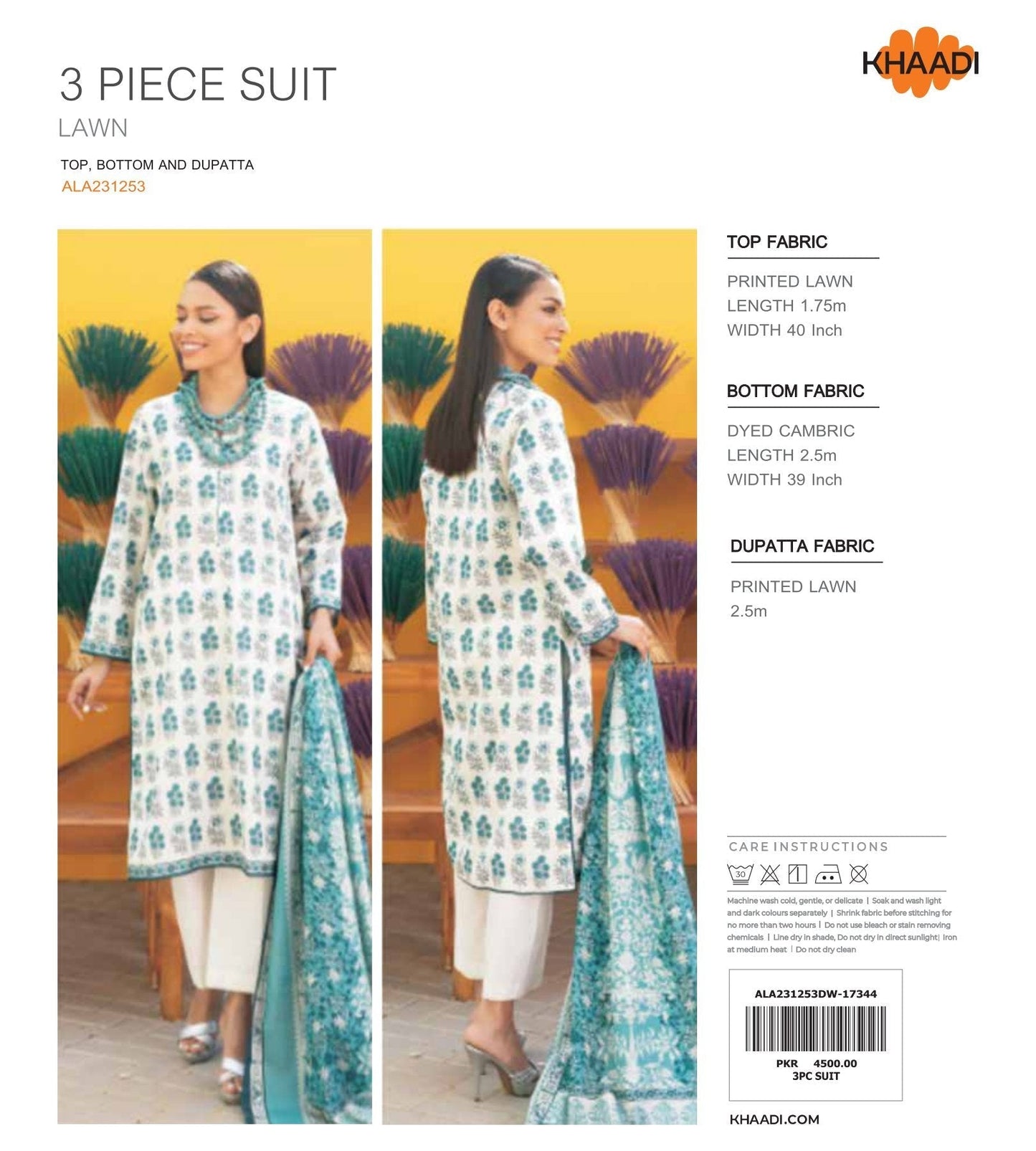 Khaadi Digital Printed Lawn 3-PC (Set -Pack Of 5 Suits ) Category B Market Boy