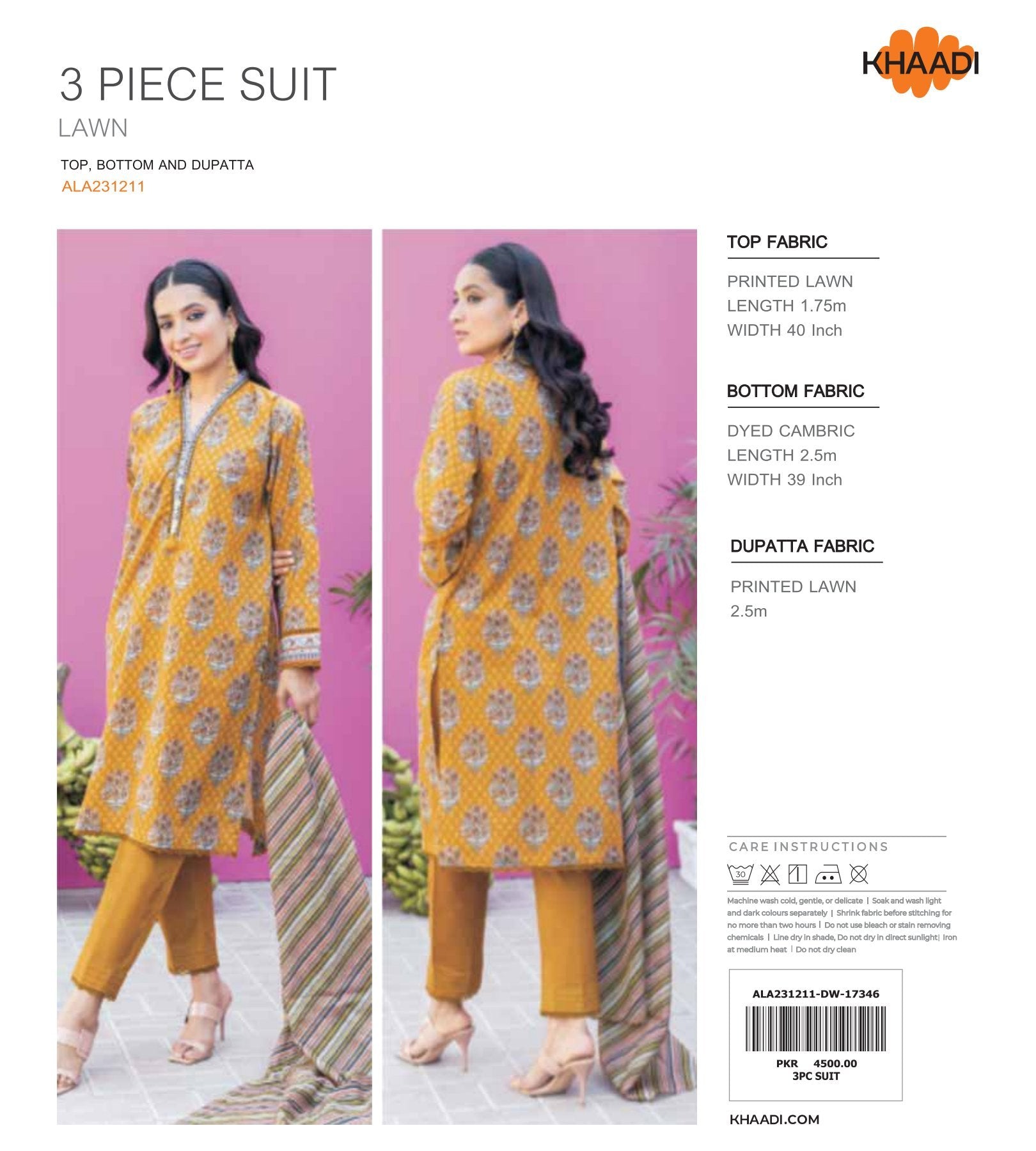 Khaadi Digital Printed Lawn 3-PC (Set -Pack Of 5 Suits ) Category B Market Boy