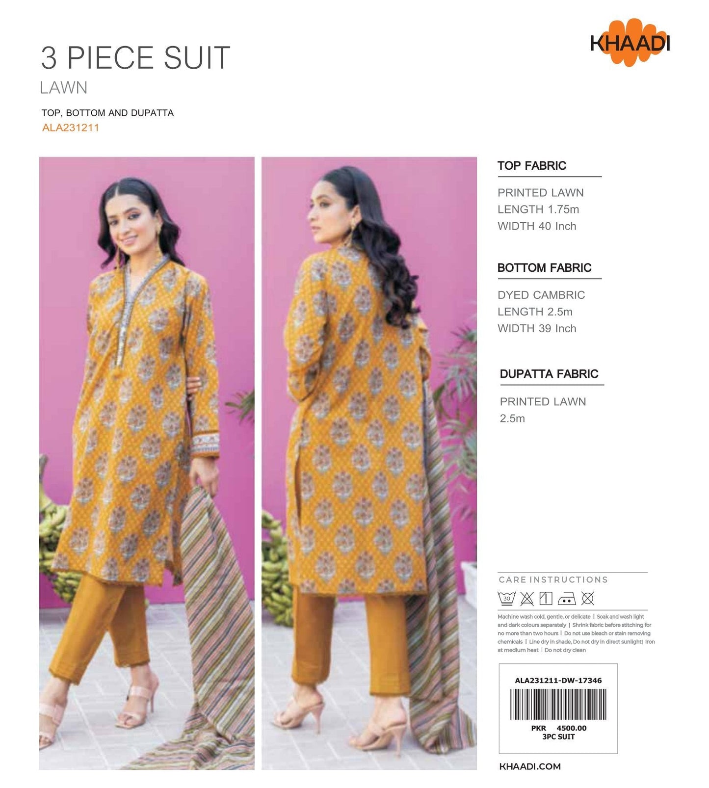 Khaadi Digital Printed Lawn 3-PC (Set -Pack Of 5 Suits ) Category B Market Boy