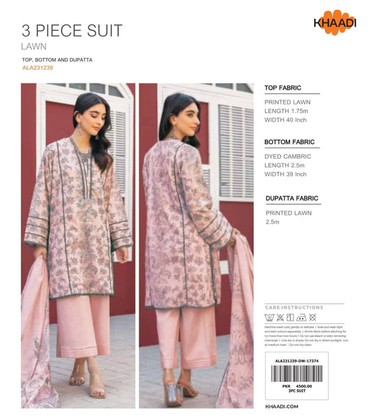 Khaadi Digital Printed Lawn 3-PC (Set -Pack Of 5 Suits ) Category A Market Boy