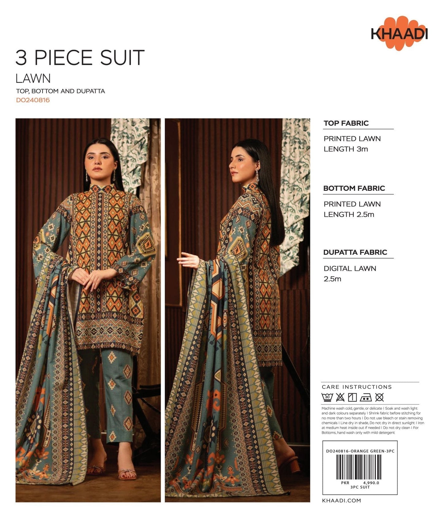 Khaadi Digital Printed Lawn 3-PC (Set -Pack Of 6 Suits )Category B Market Boy