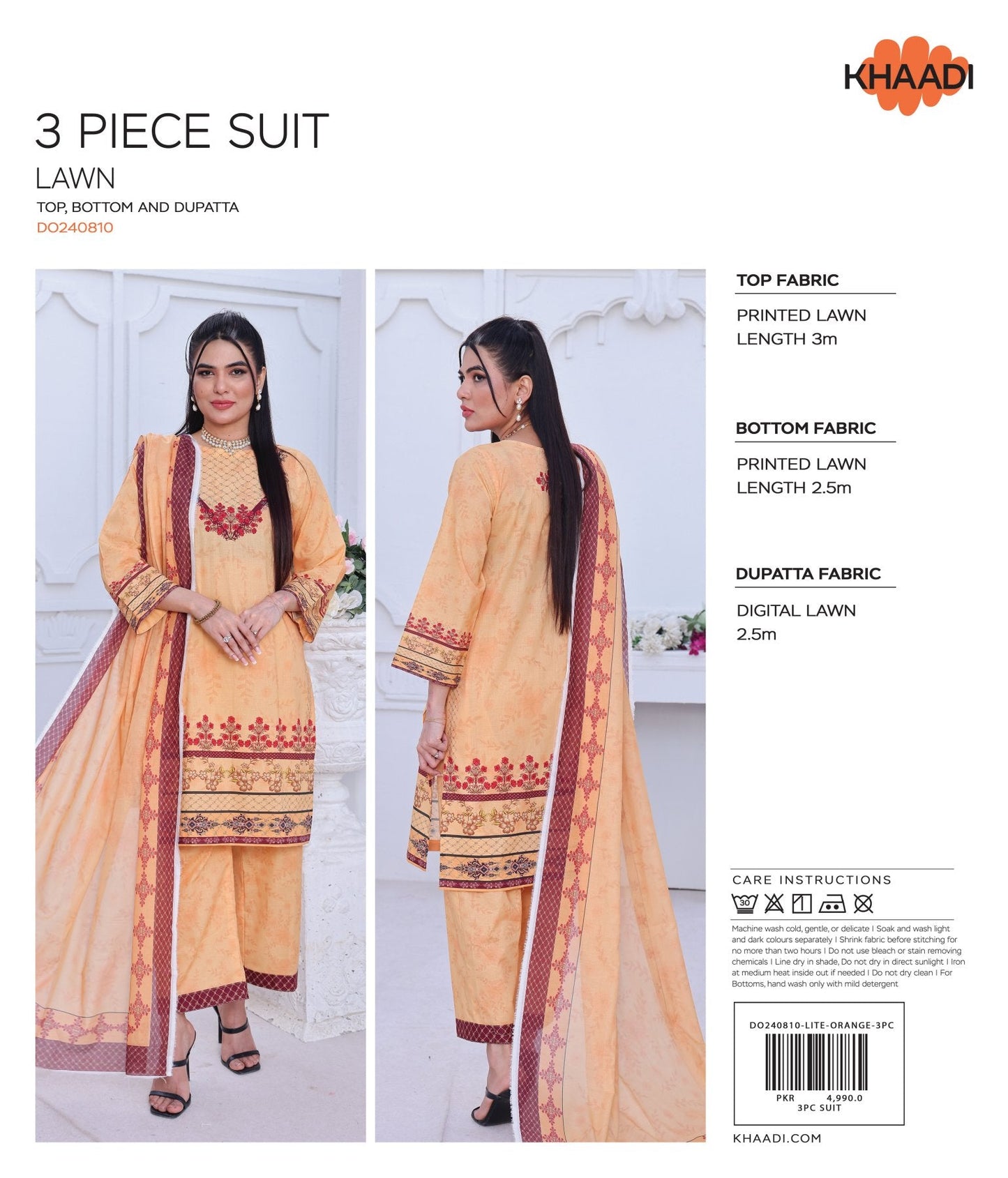 Khaadi Digital Printed Lawn 3-PC (Set -Pack Of 6 Suits )Category A Market Boy