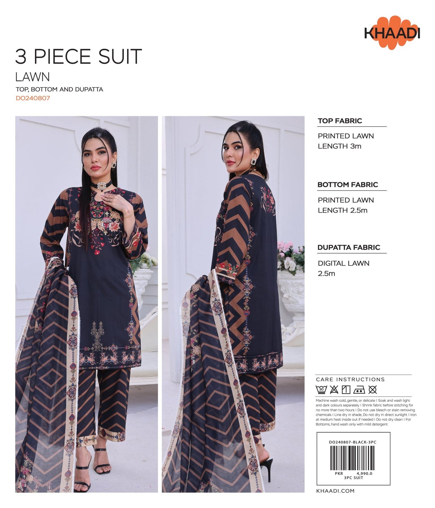 Khaadi Digital Printed Lawn 3-PC (Set -Pack Of 6 Suits )Category B Market Boy