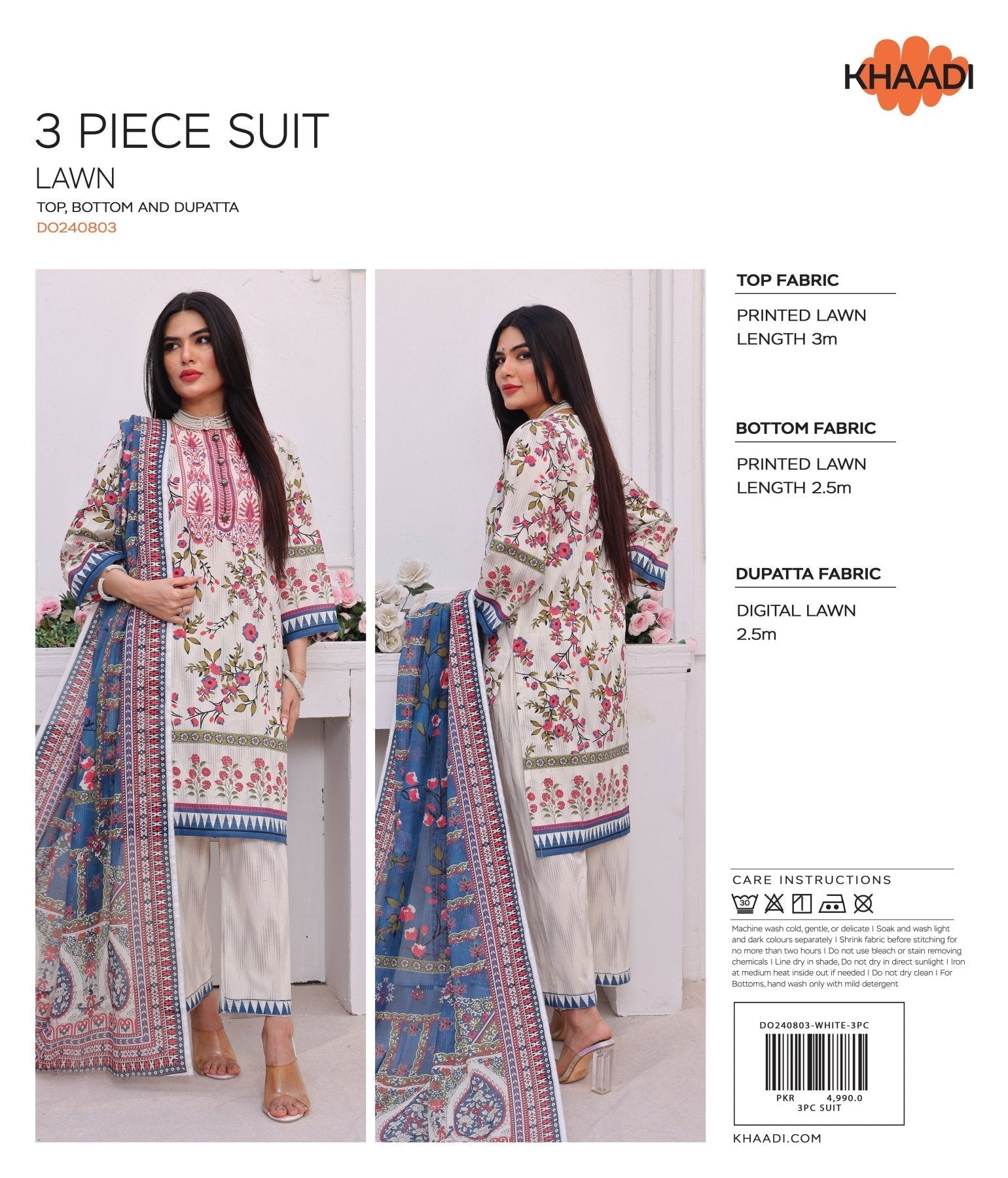 Khaadi Digital Printed Lawn 3-PC (Set -Pack Of 6 Suits )Category A Market Boy