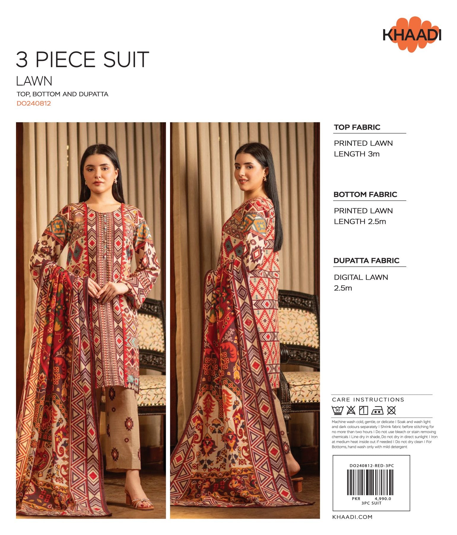 Khaadi Digital Printed Lawn 3-PC (Set -Pack Of 6 Suits )Category A Market Boy