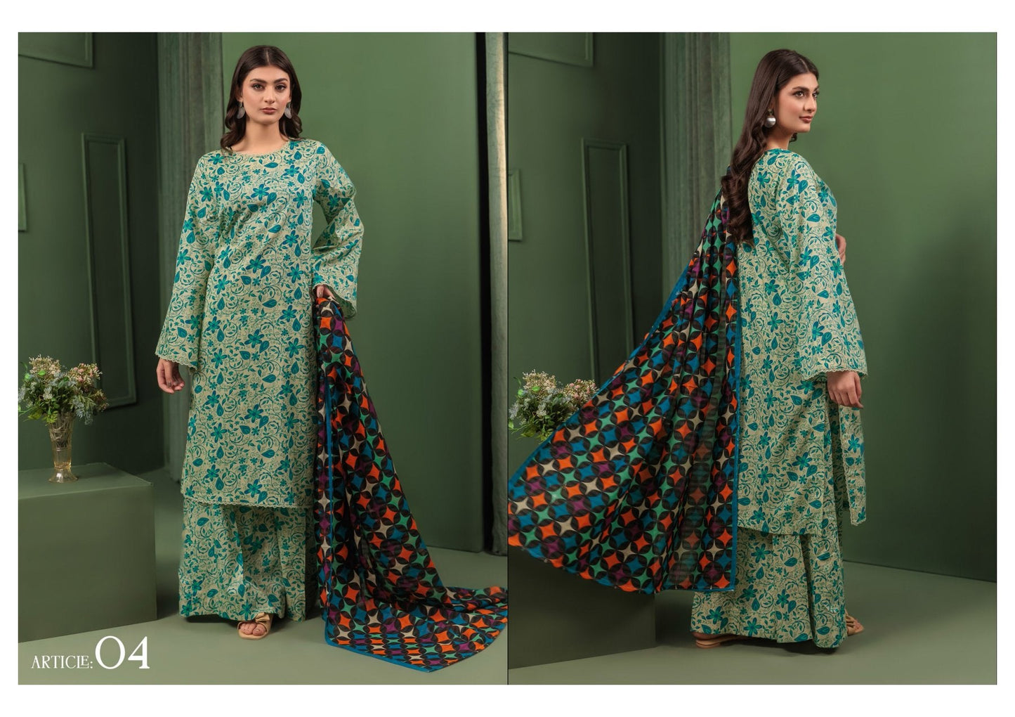 OMANG DIGITAL PRINT 3PC LAWN 10 SUITS A