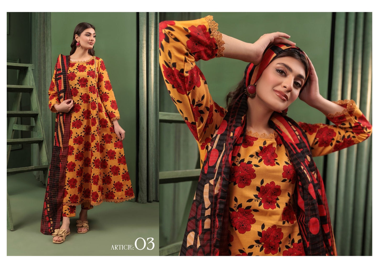 OMANG DIGITAL PRINT 3PC LAWN 10 SUITS A