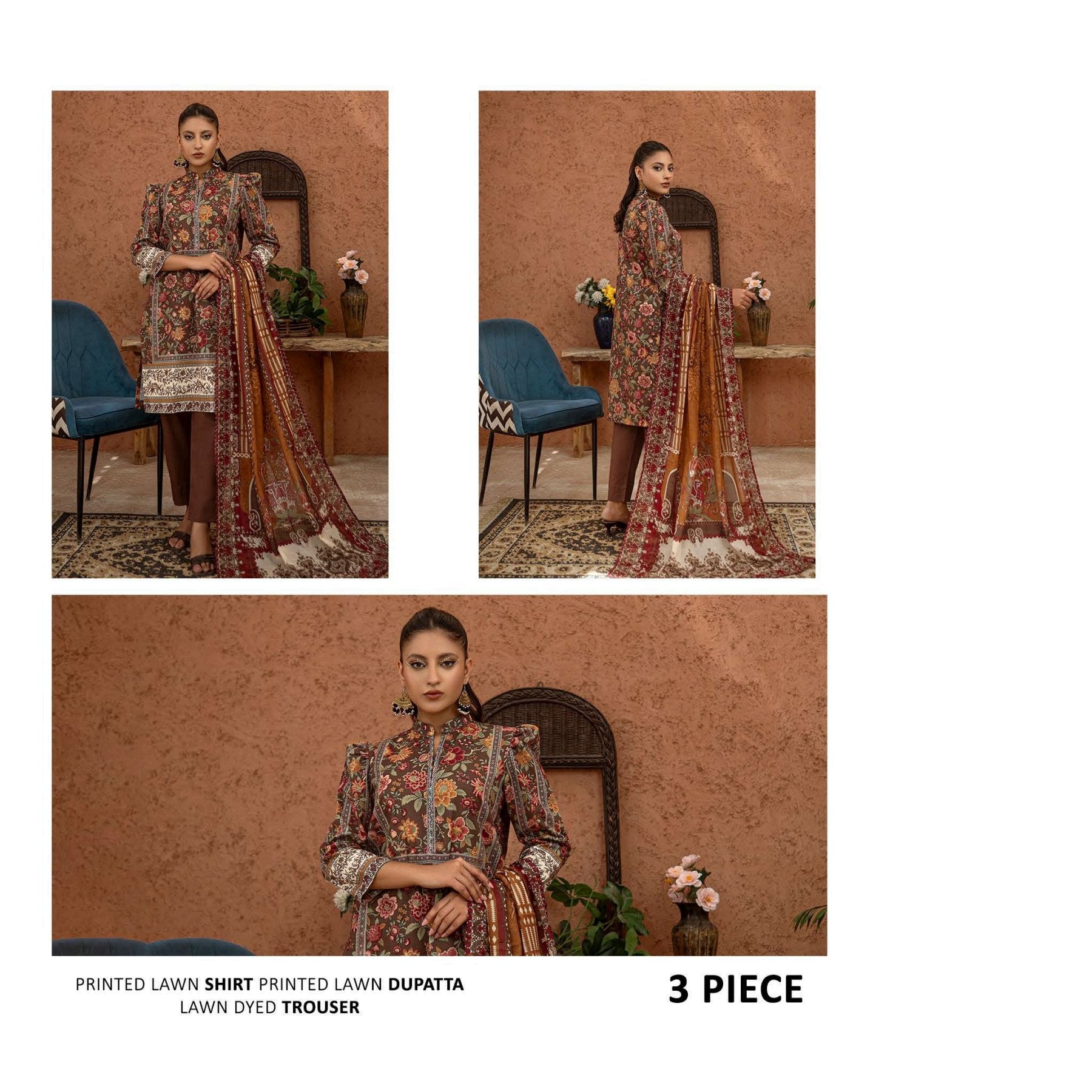 Popular Printed Lawn        5 Suits Category A Market Boy