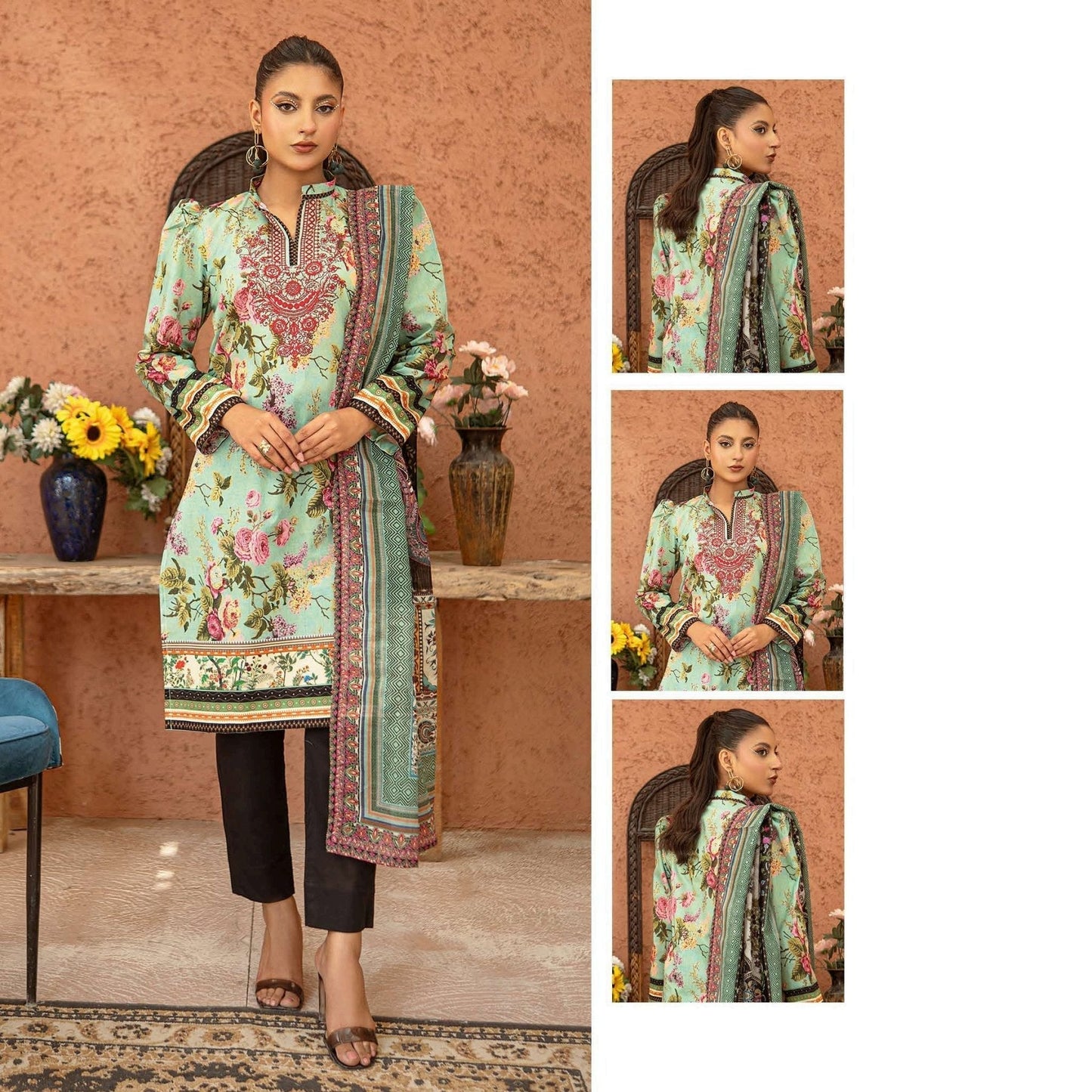 Popular Printed Lawn        5 Suits Category B Market Boy