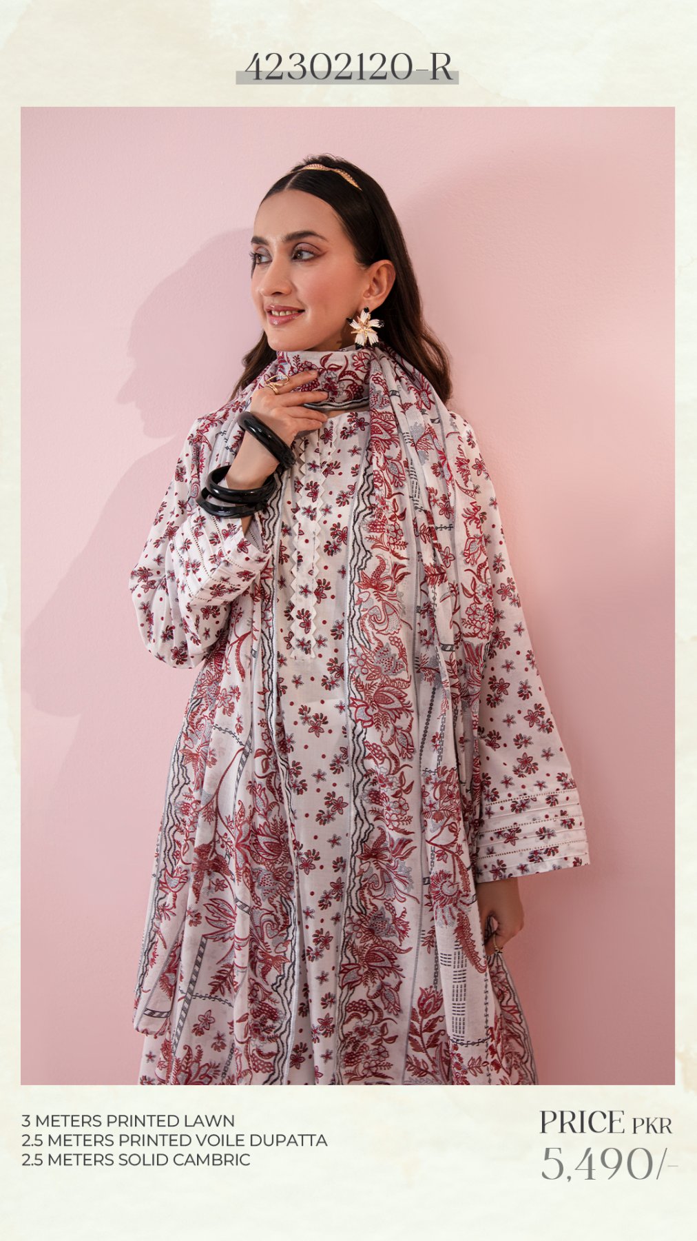 Nishat Printed Lawn                           10 Suits Market Boy