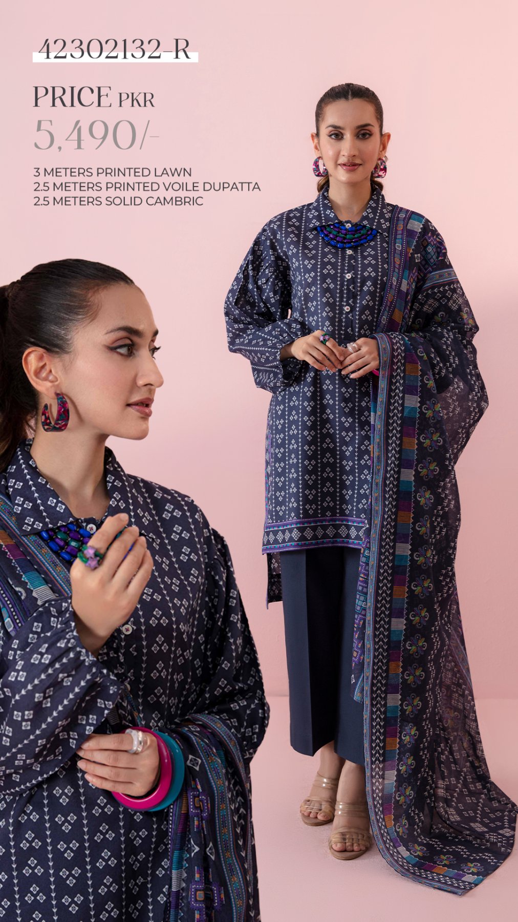 Nishat Printed Lawn                           10 Suits Market Boy