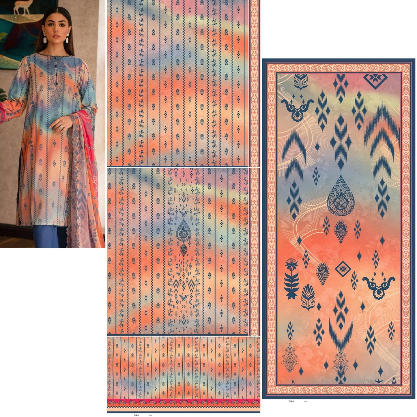 Orient 3PC Lawn 10 Suits