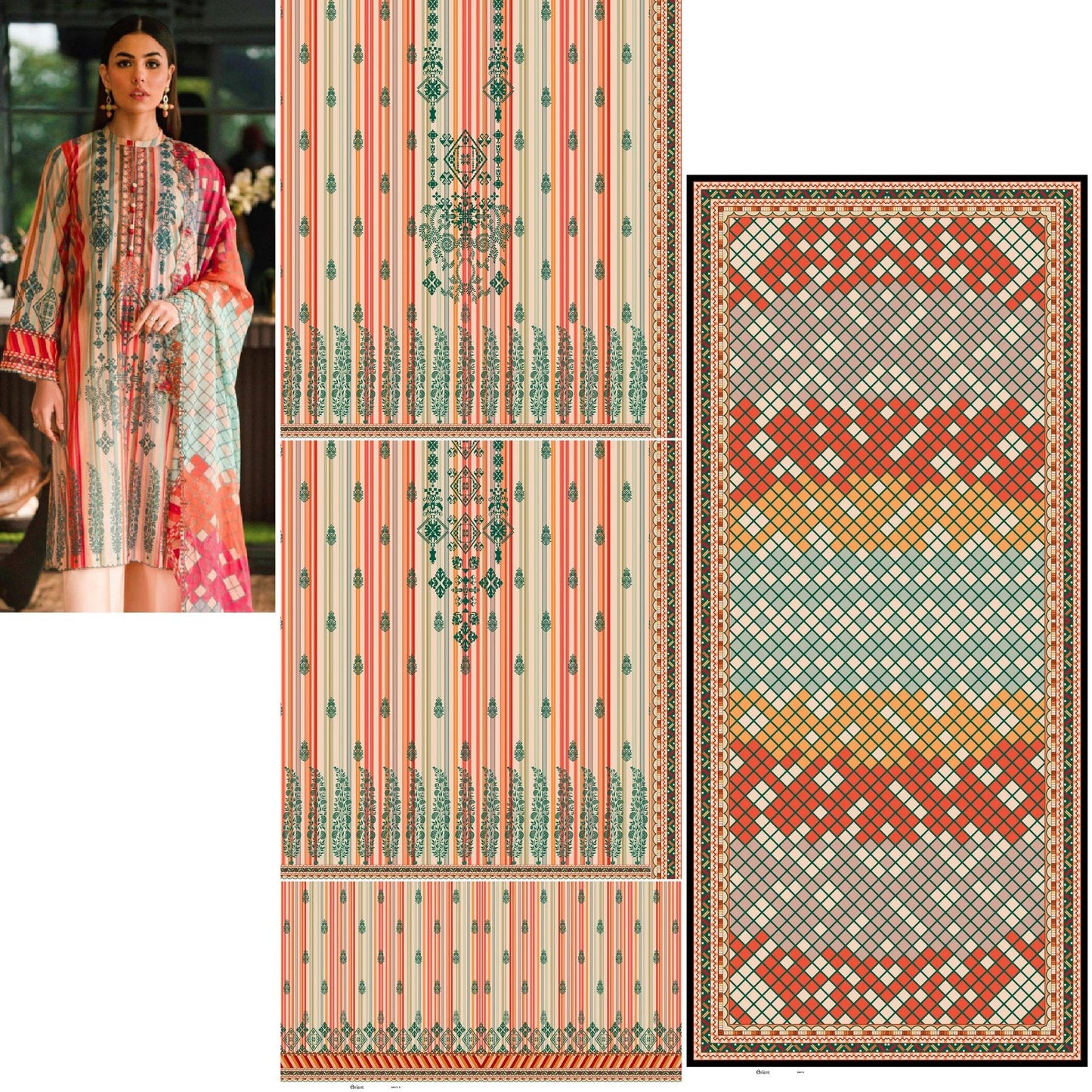 Orient 3PC Lawn 5 Suits A