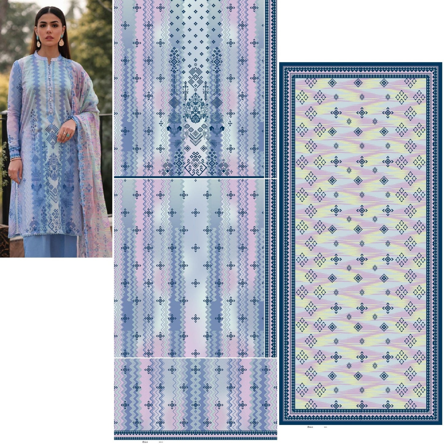 Orient 3PC Lawn 5 Suits A