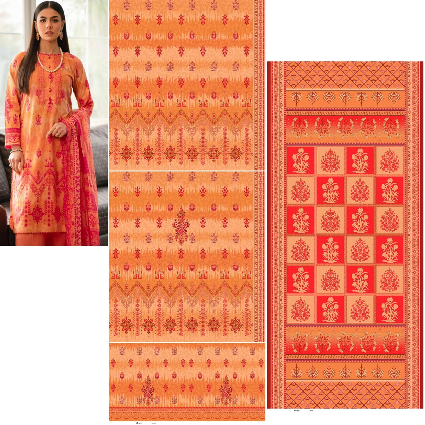 Orient 3PC Lawn 5 Suits A