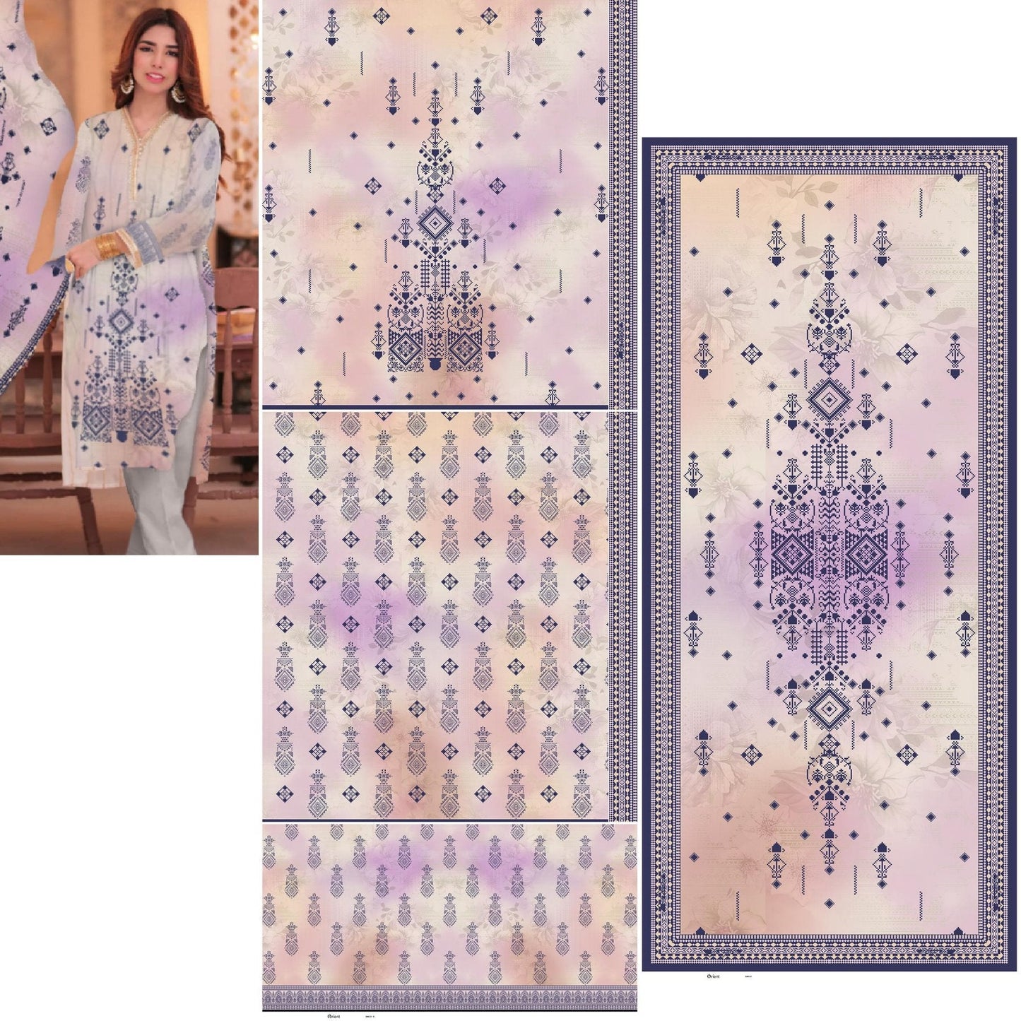 Orient 3PC Lawn 5 Suits B