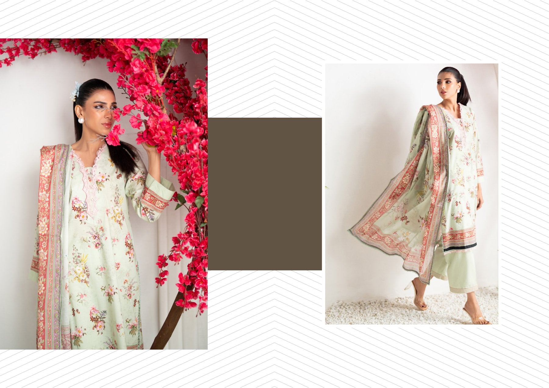 Salina Vol-7 Digital Printed Lawn     5 Suits Category A Market Boy