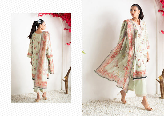Salina Vol-7 Digital Printed Lawn     5 Suits Category B Market Boy
