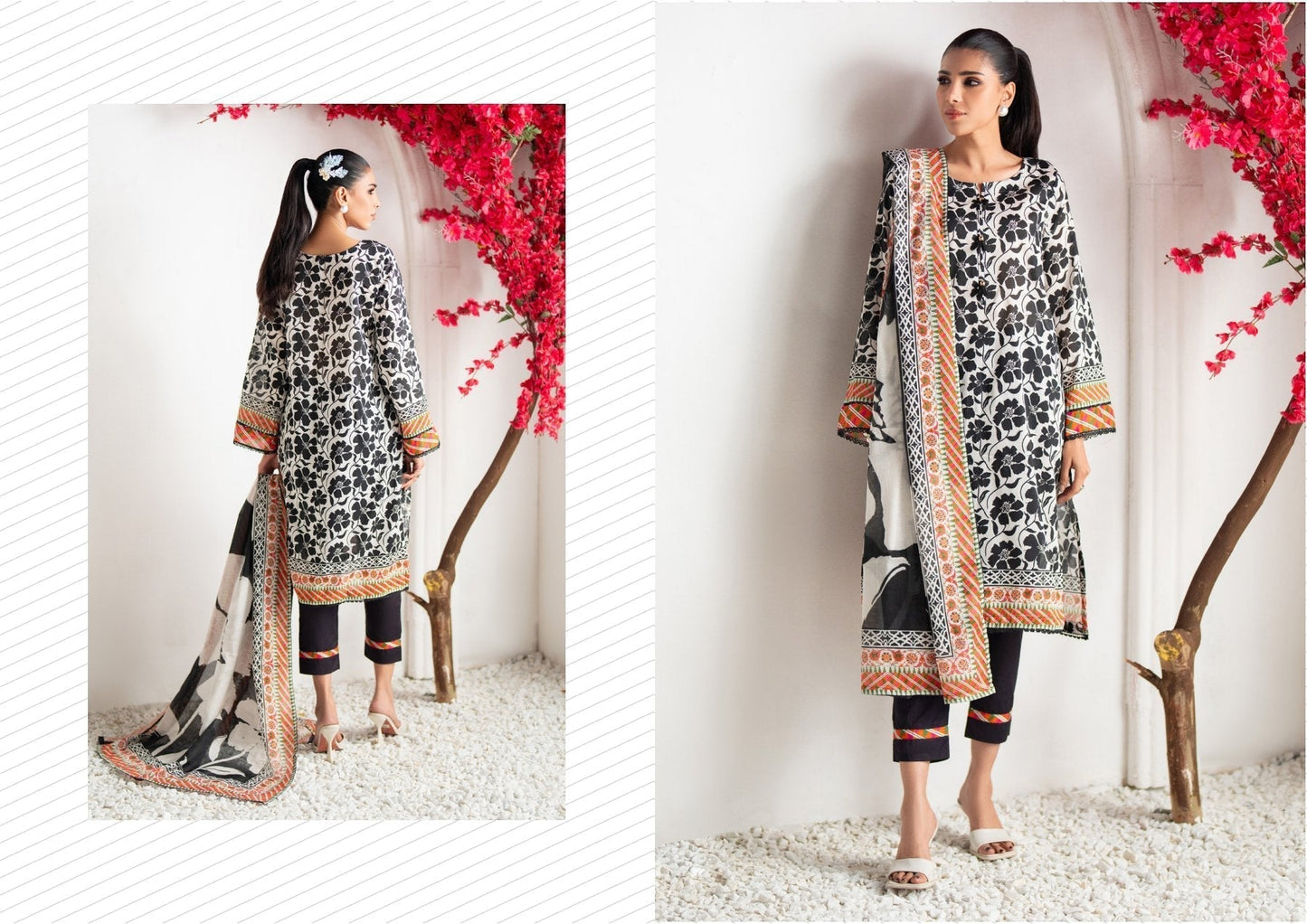 Salina Vol-7 Digital Printed Lawn     5 Suits Category B Market Boy