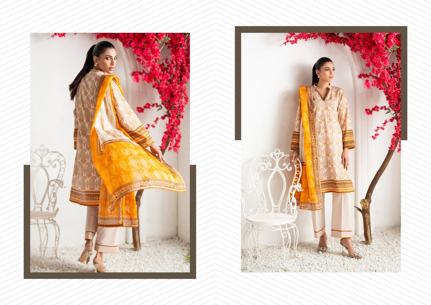 Salina Vol-7 Digital Printed Lawn     5 Suits Category B Market Boy