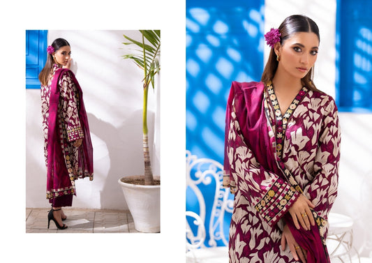 SALINA VOL-8 DIGITAL PRINTED LAWN (Set -Pack Of 10 Suits ) Market Boy