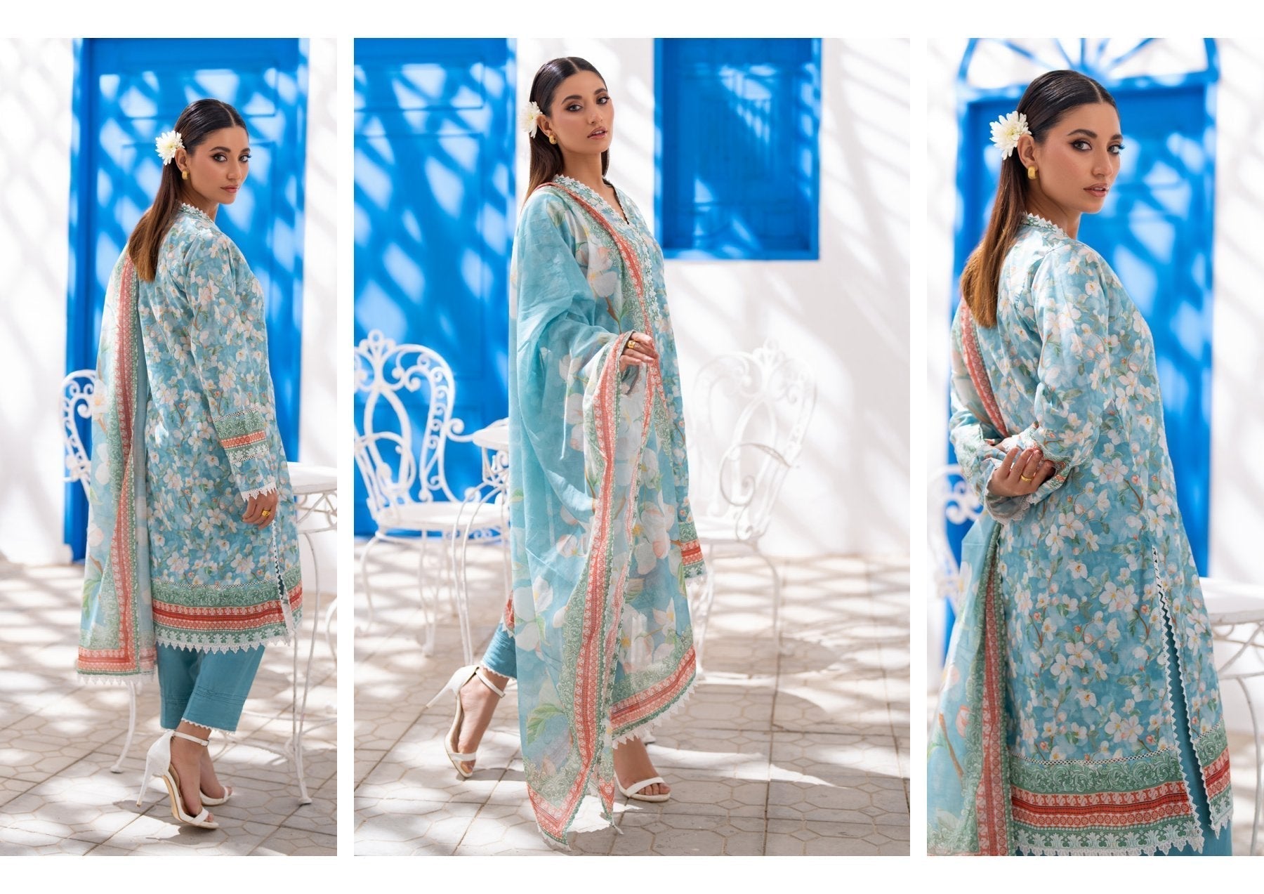 SALINA VOL-8 DIGITAL PRINTED LAWN (Set -Pack Of 10 Suits ) Market Boy