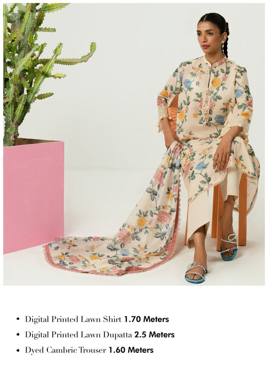 ORIGINAL SANA SAFINAZ 3-PC  PRINTED LAWN (Set -Pack Of 5 Suits ) Category A Market Boy