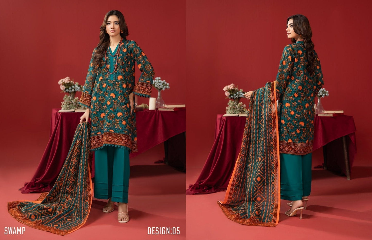 ORANG ORIGINAL BRAND 3-PC LAWN  (Set -Pack Of 4 Suits )Category B Market Boy