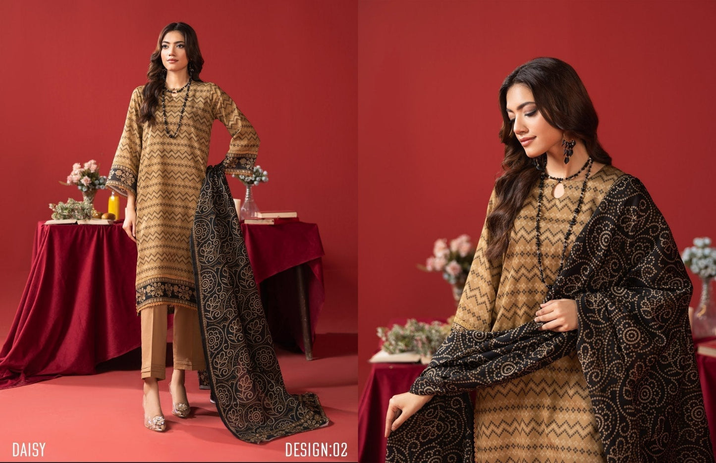 ORANG ORIGINAL BRAND 3-PC LAWN  (Set -Pack Of 4 Suits )Category B Market Boy