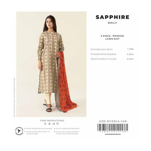 Sapphire 3PC Lawn 10 Suits